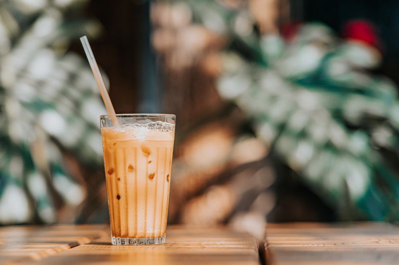 Artisan cold brew coffee over ice
